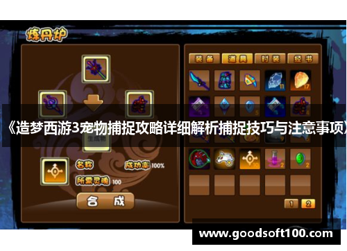 《造梦西游3宠物捕捉攻略详细解析捕捉技巧与注意事项》